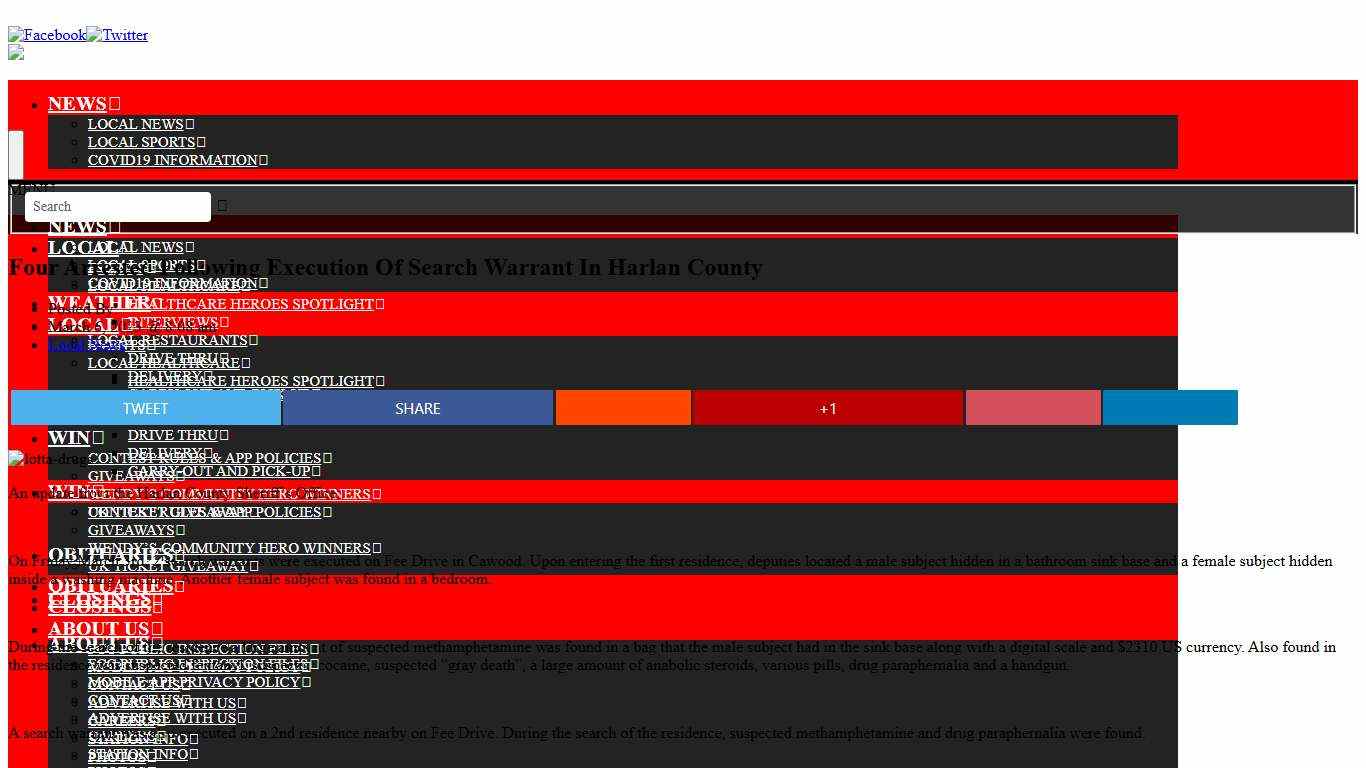 Four Arrested Following Execution Of Search Warrant In Harlan County | Q95FM
